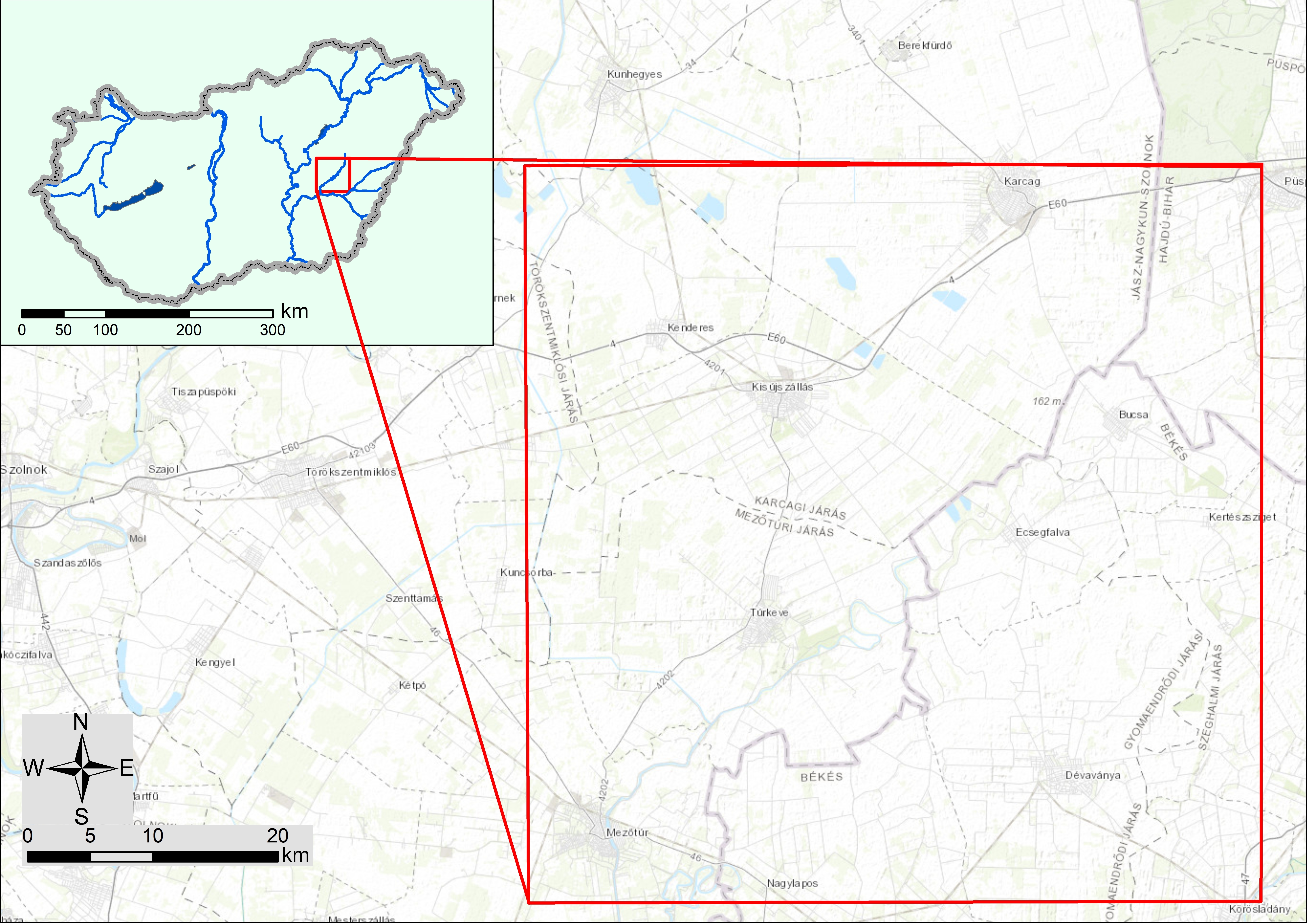 1. ábra. A vizsgálati terület