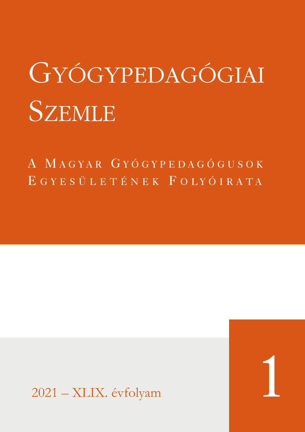 A Gyógypedagógiai Szemle a Magyar Gyógypedagógusok Egyesületének negyedévente megjelenő, tudományos szakmai folyóirata. Lapszámaiban a tágan értelmezett gyógypedagógia szakterületeinek új tudományos eredményeit, gyakorlati munkájának szakszerű és igazolható tapasztalatait közli.